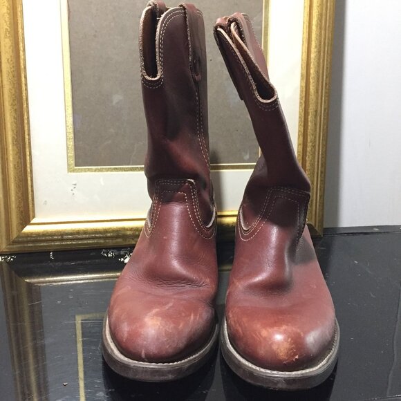 BILTRITE LEATHER COWBOY BOOTS SIZE 8 - Picture 3 of 13